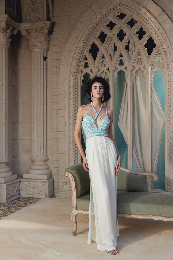 Persian Blue Layered Jumsuit