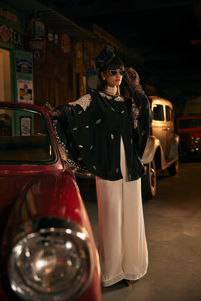 3 piece cord set shirt bustier and trouser